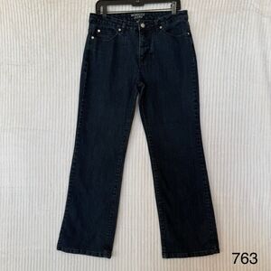 Members Jeans Straight Leg Sz‎ 10 Dark Blue Denim